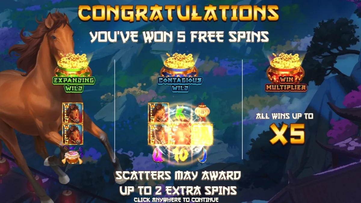 3 Wonders Luck of Stallion slot machine theme