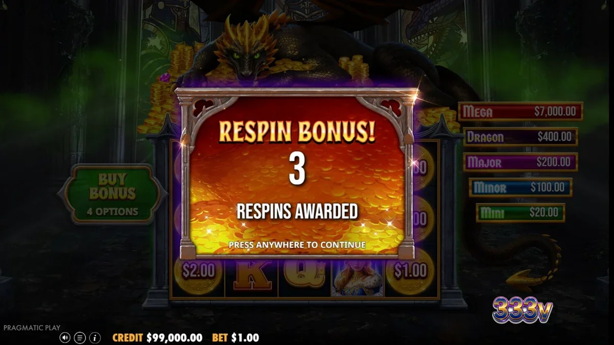 Tampilan visual slot Sleeping Dragon Ultra Dark dengan naga emas dan latar belakang benteng gothic.